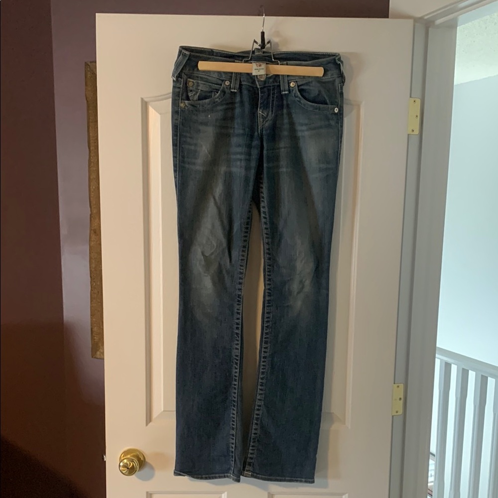 True Religion Blue Boyfriend Jeans